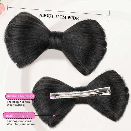 Agrafă de păr Chignon Perucă sintetică cu fundă și ace 1
