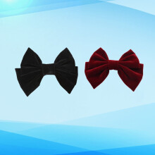 Haarringen met strikjes in diverse kleuren, 2 stuks