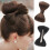 Agrafă de păr Chignon Perucă sintetică cu fundă și ace 4