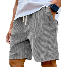 Mokaloha herrefløjlsshorts, Pacificozy afslappede sommerstrandshorts med snøre og elastisk talje, løstsiddende lette shorts med lommer