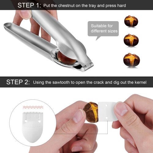 Stainless Steel Walnut Cracker Nut Breaker Plier Metal Kitchen Tool Gadget 2