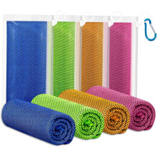 Cooling Towels for Neck and Face: 4 Pack Cooling Neck Wraps Chilly Sweat Towels for Gym Sports Workout, Green 40"x12"