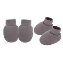 Conjunto de manoplas y calcetines antiarañazos para bebé, de algodón, de 0 a 6 meses.
