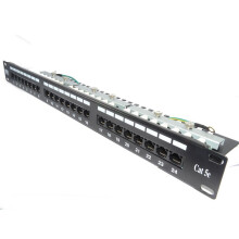 24 Port Networking Patch Panel Cat5e Vertical Punchdown & Management