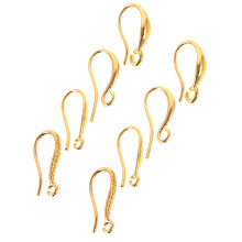 OULII8 peças Ganchos de brinco banhados a metal para brincos artesanais DIY e ganchos de reposição