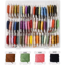 Broderitrådsæt 80 farver med spoler og organizer