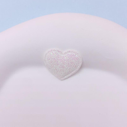 (Λευκό) 10 τεμάχια/σετ Bling Heart Applique Patched Patchs Για DIY Καπέλα, Κλιπ μαλλιών, Διακόσμηση,