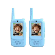Kids Walkie Talkies 2-Pack, Rechargeable with HD Camera & Voice Changer, Long Range—Compatible with Ages 3-8 Outdoor Play