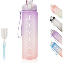 Bouteille de sport 1 L - Bouteille de sport étanche et sans BPA, idéale pour le fitness, la salle de sport et les activités de plein air.