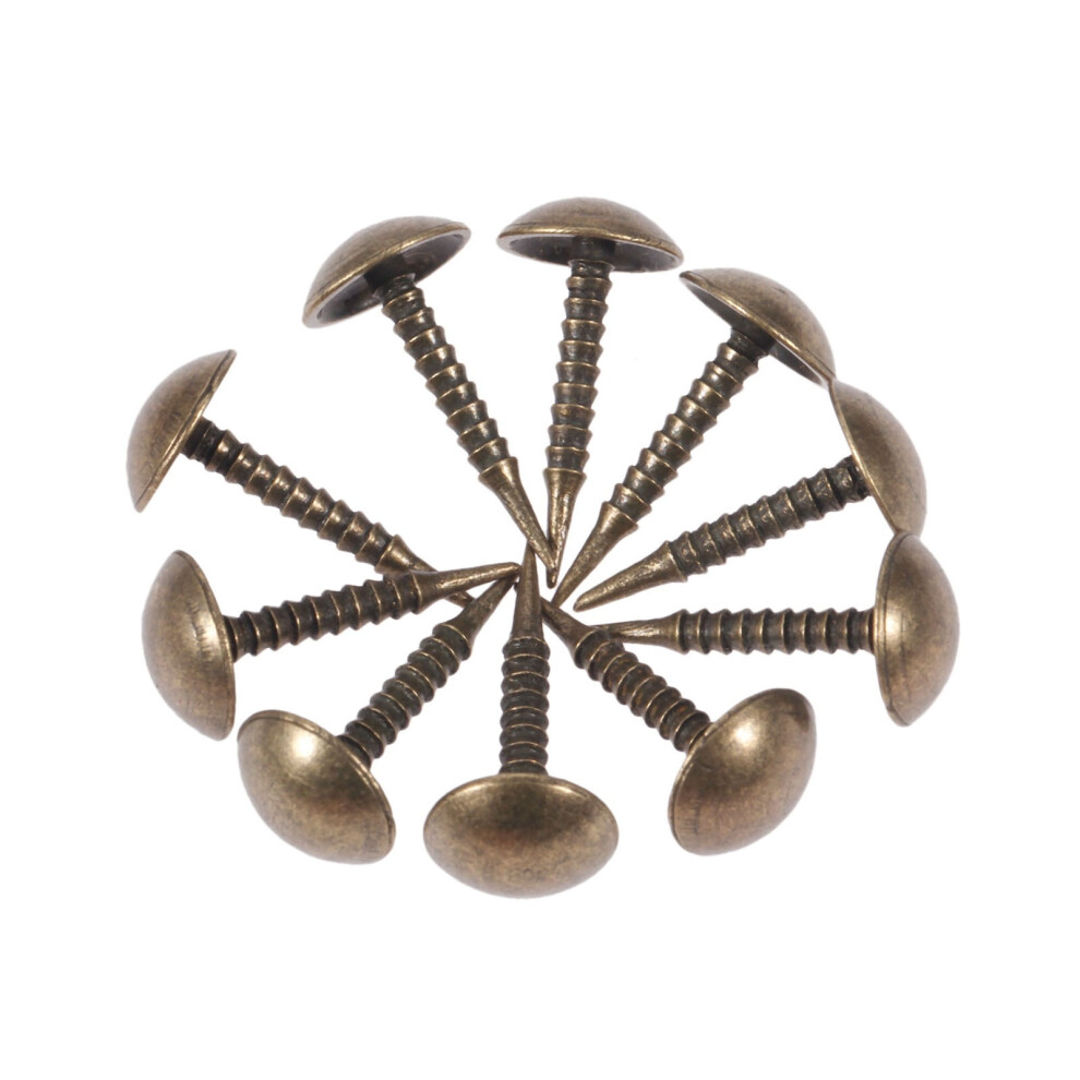 100Pcs Antique Bronze Upholstery Nail Jewelry Wood Box Sofa Furniture Tack Stud Pushpin Doornail Furniture Hardware Decor 8*15Mm 9402001185655