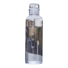 Botellas de agua de plástico transparente de 473 ml con tapas a prueba de fugas, recipientes reutilizables para zumos y deportes.