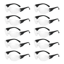 10 Óculos de Segurança Infantil - Proteção Ocular para Crianças, Ideal para Trabalho e Laboratório - Resistentes