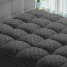 Surmatelas rafraîchissant et moelleux, format Queen, poches profondes de 20 à 53 cm.