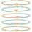 Gold Beaded Stack Bracelets for Women 5-Piece Set 1