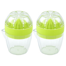Presse-citron en plastique vert (2 pièces)