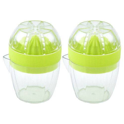 Presse-citron en plastique vert (2 pièces)