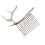 Hårkammar för horn, set med 2 – legering, gyllene silver 4