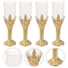 Verres à vin en plastique style vintage (6 pièces)