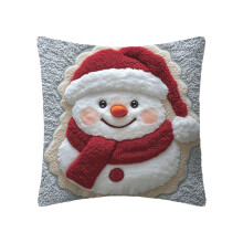 Fundas de almohada navideñas de tela suave, 45 x 45 cm (17,7 x 17,7 pulgadas)