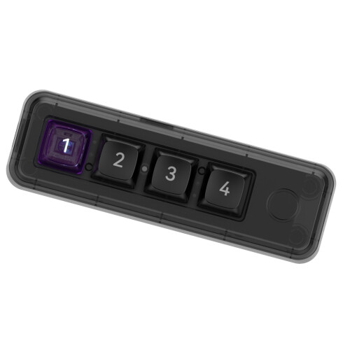 4 Key Mechanical Gaming Keyboard Customizable Hot Swap Key Color LED Lighting Programmable Mini Keypad 1