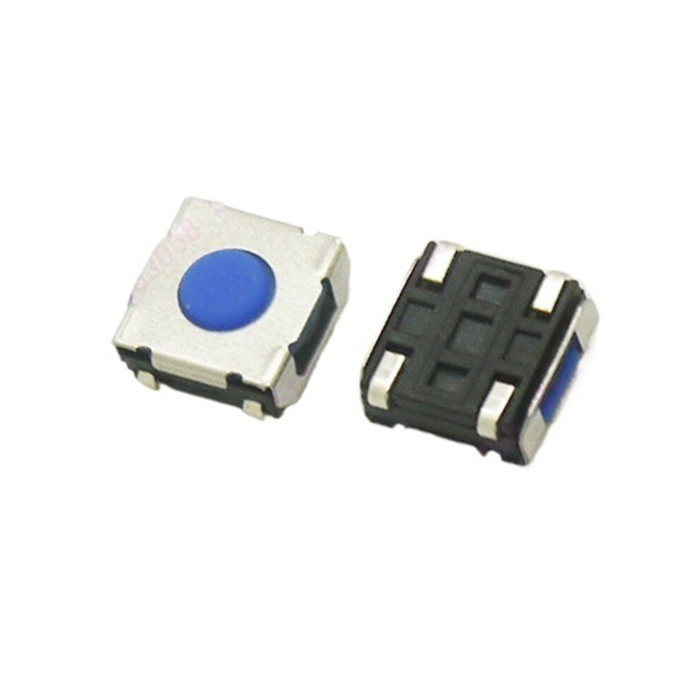 30Pcs 6.2 X 6.2Mm H=3.1/3.5/4.3/5.0Mm Momentary Tactile Tact Switch Silicone Gel Push Button Blue Rubber Head Key Switch 9027700056497