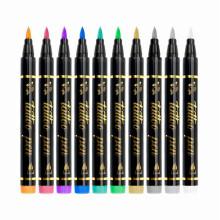 Set van 10 waterdichte tijdelijke tattoo-markers in verschillende kleuren.
