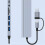 Μεταλλικός σταθμός σύνδεσης USB-C με 8 θύρες και ήχο 3,5 χιλ. 7