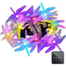 Dragonfly Solar String Lights, Dragonfly Lights 6M 30 LED Dragonfly Outdoor Lights Waterproof for Garden