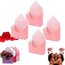 Caixa Envelope de Dia dos Namorados com Design Romântico de Flores, 8 peças, Espessa