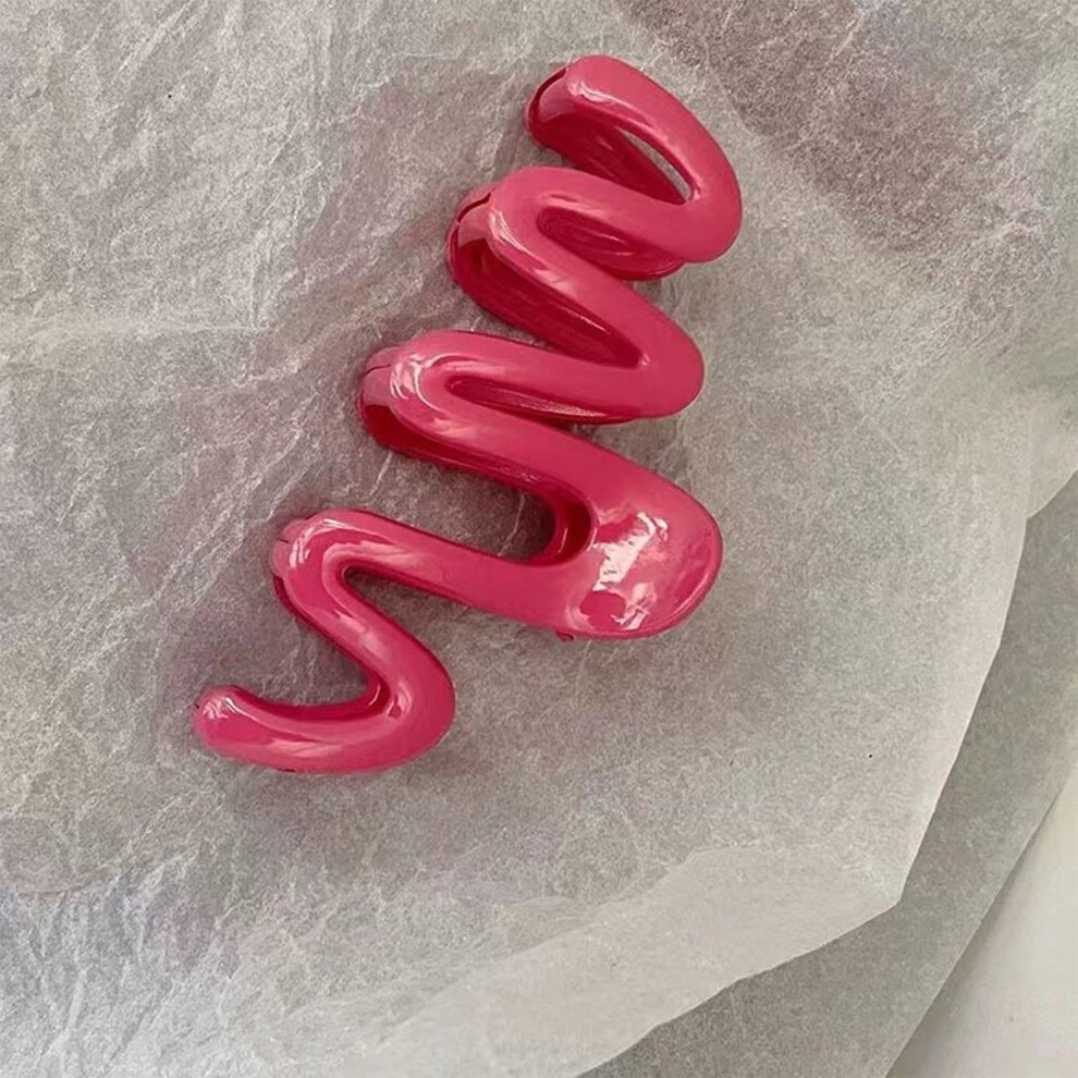 Penghui-Toys Red (Red) Strong Hold Hair Claw Clip For All Hair Types