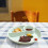 Round Divided Dinner Plates Plastic Lightweight Buffet Plates Green Three-Cell Grid Stackable Plates 1