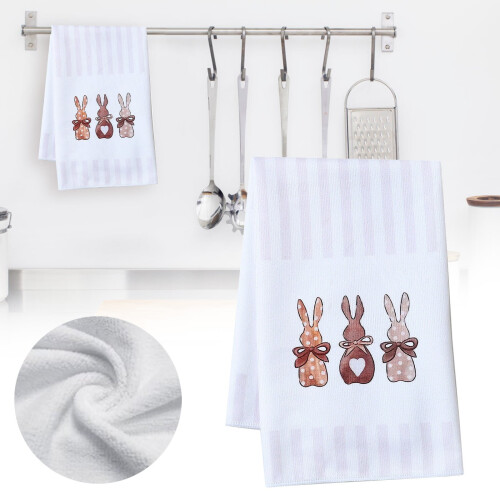 Torchon de cuisine Lapin de Pâques 27,5 x 17,7 pouces 1