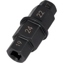 Sada šestihranných nástrčných klíčů na motocykly, černá 17 mm 19 mm 22 mm 24 mm