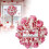 Stoffhjertekrans med rosa bånd – 30 cm 1