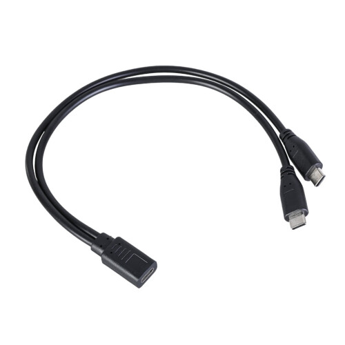 Typ-C-Buchse auf zwei Typ-C-Stecker Ladeverteiler 5V 3A
