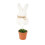 Pot de fleurs lapin en peluche de Pâques (1 pièce) 1