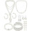 Set di gioielli con perle, elegante collana e orecchini con strass. 1