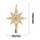 Décoration de sapin étoile dorée 4D à paillettes 3