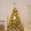Décoration de sapin étoile dorée 4D à paillettes 4