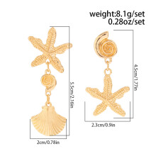 (1) Glossy Sea Star Dangle Earrings for Party & Show