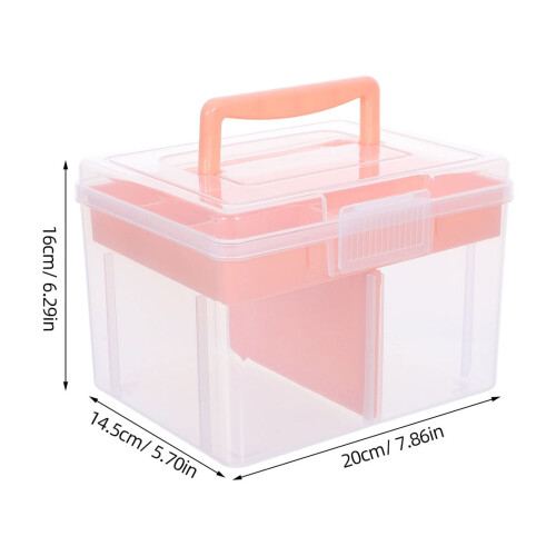 Double Layer Cosmetic Organizer Box Transparent 1