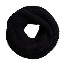 Cachecol infinito feminino de malha canelada grossa