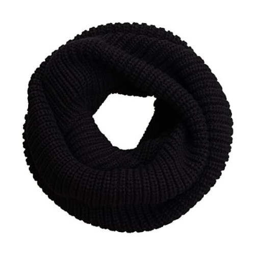 Cachecol infinito feminino de malha canelada grossa