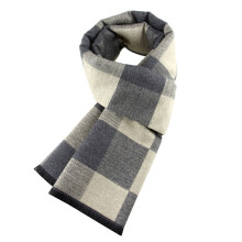 Men's Classic Warm Brushed Striped Scarf – Cozy, Soft, Thick for Cold Weather – Compatible with Winter Styling