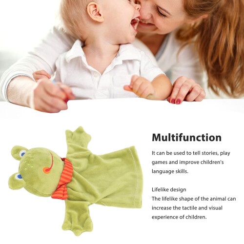 Marionnette à main grenouille - Taille unique peluche douce PP coton 2