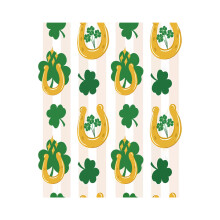 St. Patrick's Day Shamrock Throw Blanket, Irish Green Clovers, Spring Holiday Sofa/Bed Blanket, 59" x 29.5"