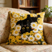 Cozy Decorative Pillow Covers with Hidden Zipper for Sofa and Bed - Soft Fabric, Easy to Clean, Perfect for Home Decor Enthusiasts
