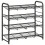 Metal Shoe Rack 4-Tier Adjustable Slanted Black 1
