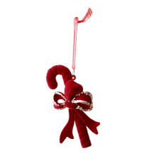 (Flocking (Crutch), 1pc) Ornements Noël Rouge Duveteux Déco Fête