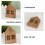 Light Brown Wooden Decorative House for Desktop 2